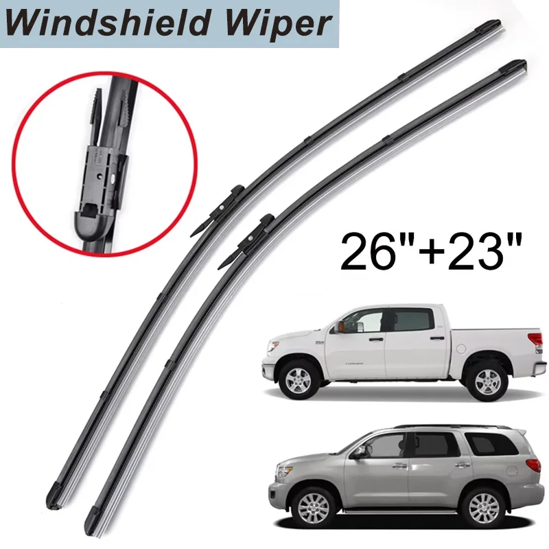 Windshield Wiper Blades For Toyota Tundra Sequoia Front Window 2008 2009 2010 2011 2012 2013 2015 2016 2017 2018 26"23"