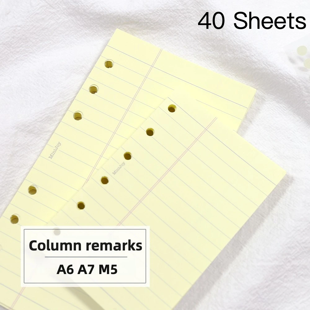 Fromthenon A6A7M5 Loose Leaf Paper Colorful Lined Sections for To DO List Organizing Notes Schedules Meeting Minutes Word Lists