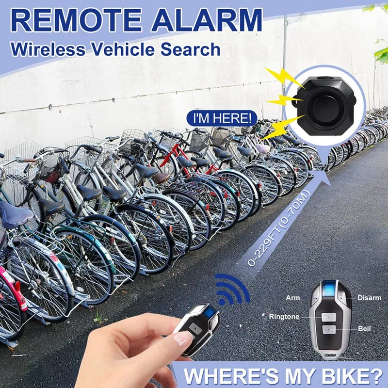 

Wireless Alarm System With Motion Sensor Waterproof Rechargeable Antitheft Alarm