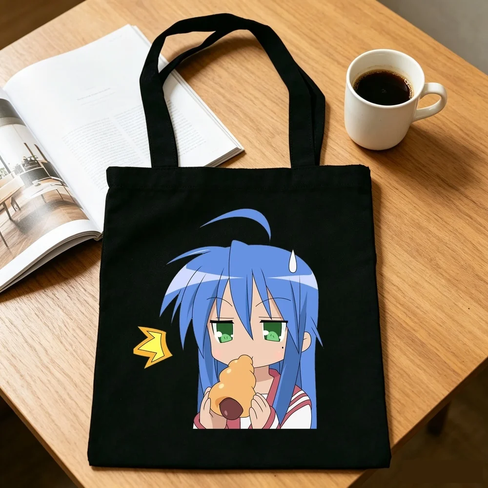 Lucky Star Otaku tote bag personnalisable canvas  totebag shoulder  torba na zakupy femme