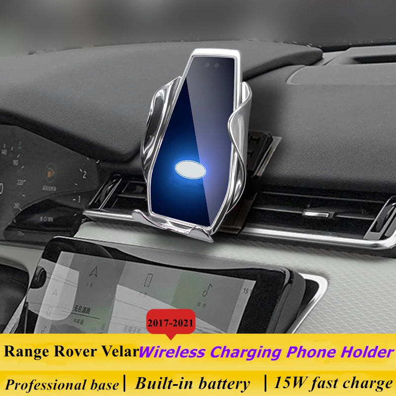 

Dedicated for Land Rover Range Rover Velar 2017-2021 Car Phone Holder 15W Qi Wireless Charger for iPhone Xiaomi Samsung Huawei