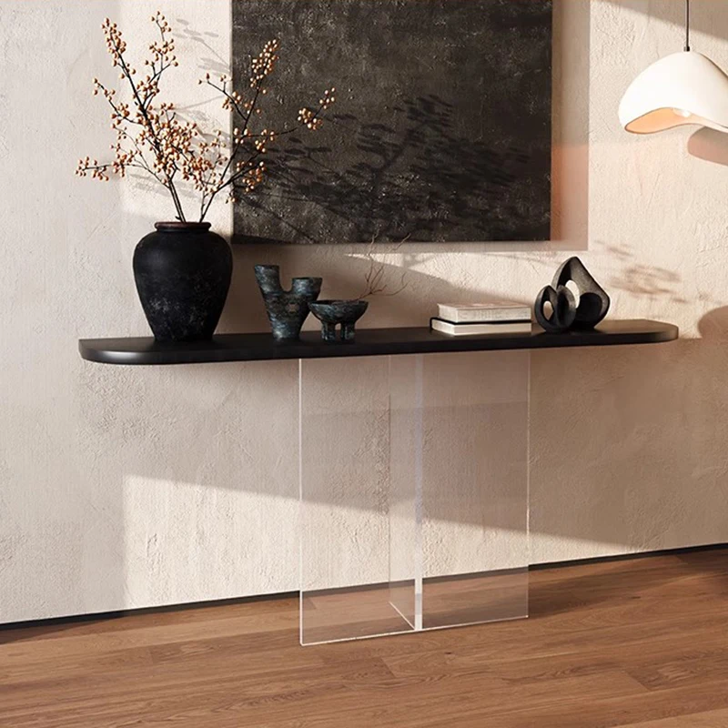 رفوف مجلة أكريليك خزائن غرفة المعيشة الفاخرة الحرفية الشمال الخشب خزائن غرفة المعيشة عرض الرف أثاث صالون فيترينا #5