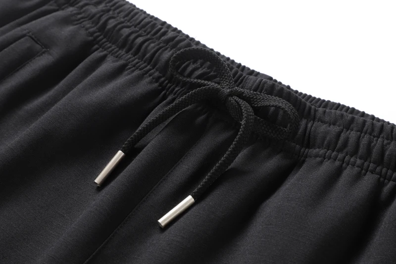 High Quality Men's Ice Silk Pants Casual Versatile Drawstring Badminton Sports Pants Quick-drying Solid Color Plus Size Men Wear