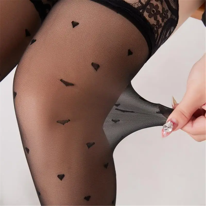 2025 rozciągliwe nylonowe pończochy o tematyce anime koronkowe detale i kostiumy z motywami serca