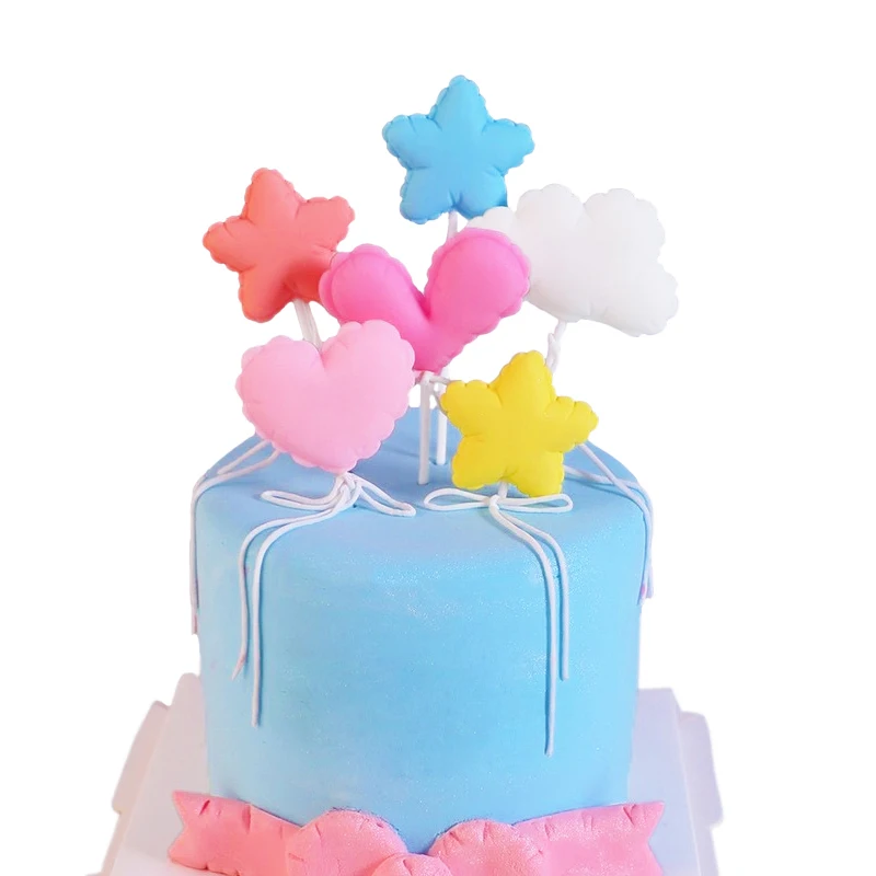 Herz Stern Wolke Ballon Lollipop Silikon Zuckerform Cupcake Schokoladenbackform Fondant Kuchendekorationswerkzeuge – Detail 3