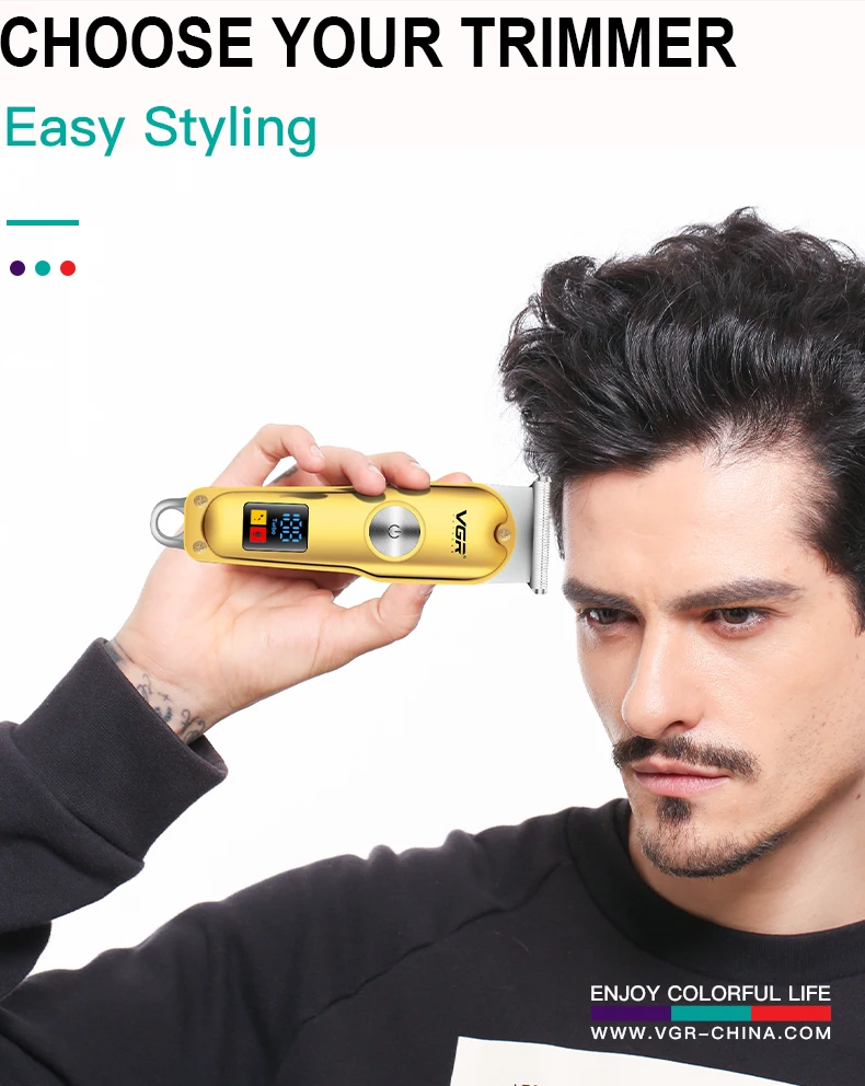 VGR 290 Mini Hair Cutting Machine Cordless Electric Hair Clipper Professional Bald Haircut Machine Barber Hair Trimmer for Men