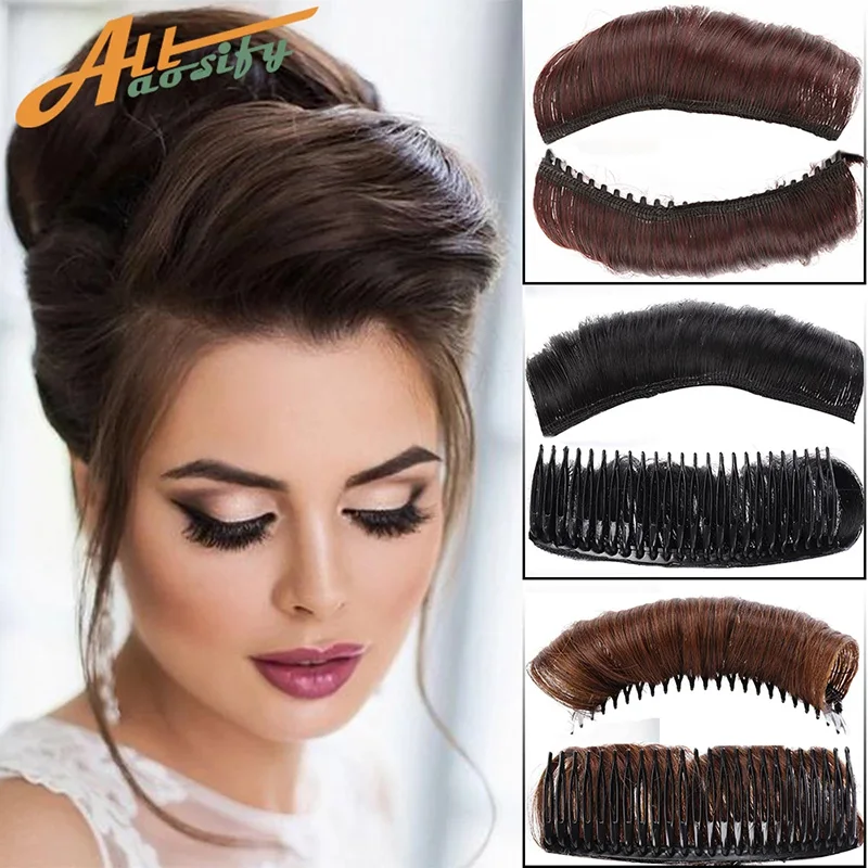 New Hair Enhancing Puffy Bangs Fluffy Hair Pad Hairpin Synthetic False Hair Clip In Black Brown Natural DIY Hair Style