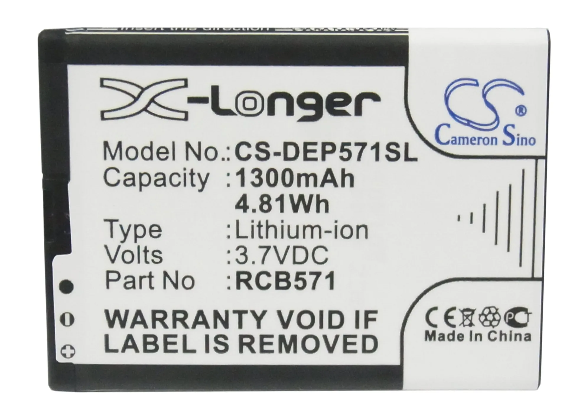 GreenBatteryPower ALLCCX 1300mAh 3.7V 4.81Wh Batería de iones de litio para móvil y teléfono inteligente para WINNER, Binatone, Fly, CPA, Bea-fon, Doro, SAIET
