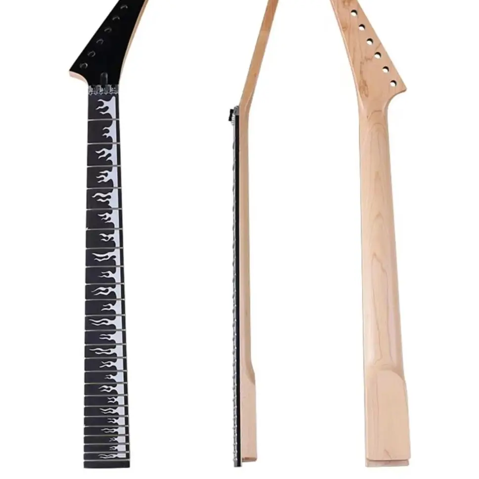 

Exquisite 6-string 24-fret flame neck maple handle rosewood modified double-wave electric guitar DIY professional musical instru
