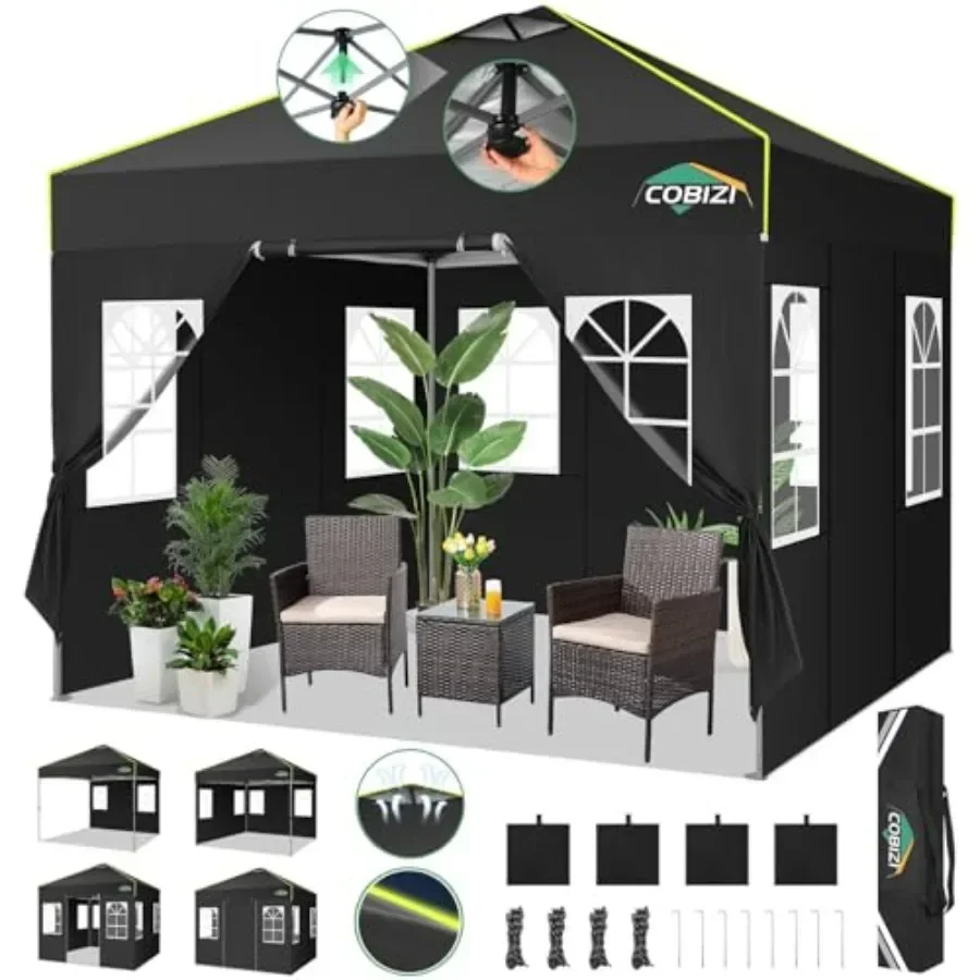 Tent with 4 Removable Sidewalls One Push Party Tent Outdoor Waterproof Event  with Air Vent for Parties Commercial Wedding 3 He