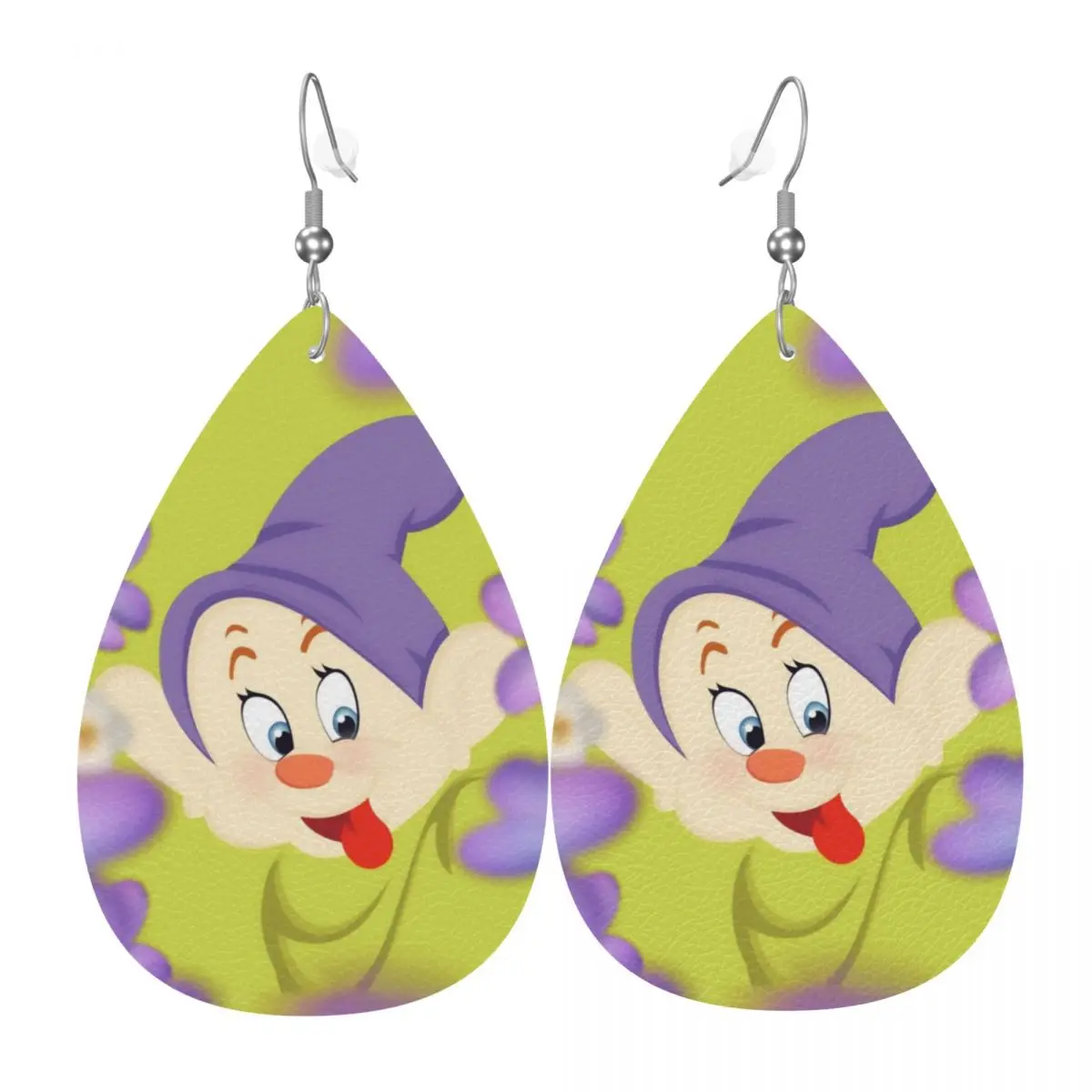 

Кожаные серьги-капли с изображением Белоснежки и семи гномов, персонализированные для женщин, ювелирные украшения на День святого Валентина