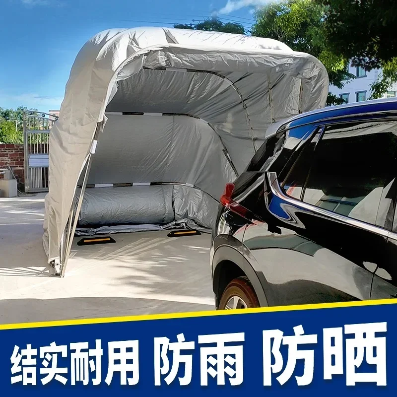 Automatischer mobiler Carport, faltbare Garage, Parkplatz, Regenschutz und Außenschuppen, Plane
