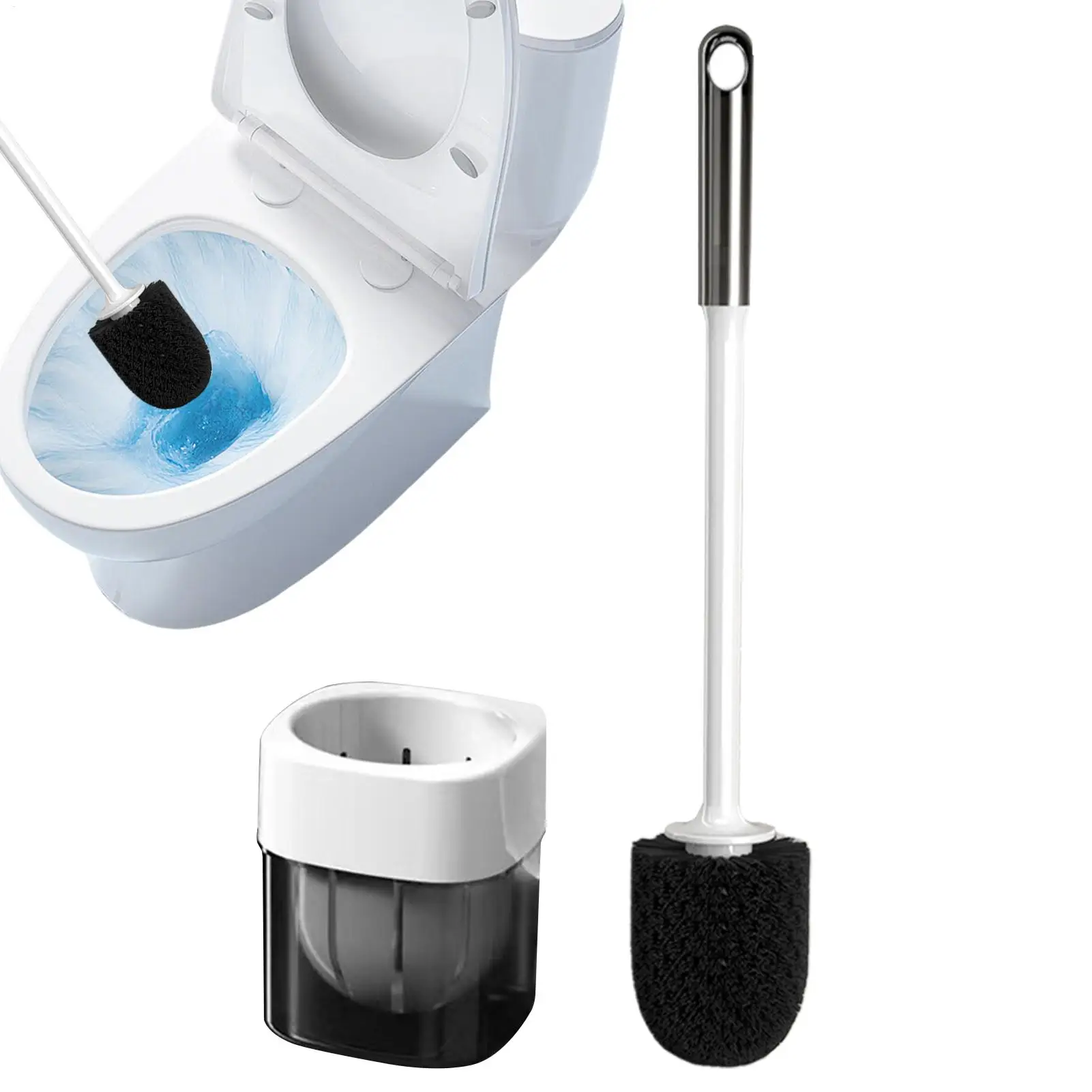 

Toilet Cleaner Brush Wall Mounted Cleaner Scrubber Plunger Toilet Brush for Shower Floor Tile Tub Grout Home Cleaning Scrubbing