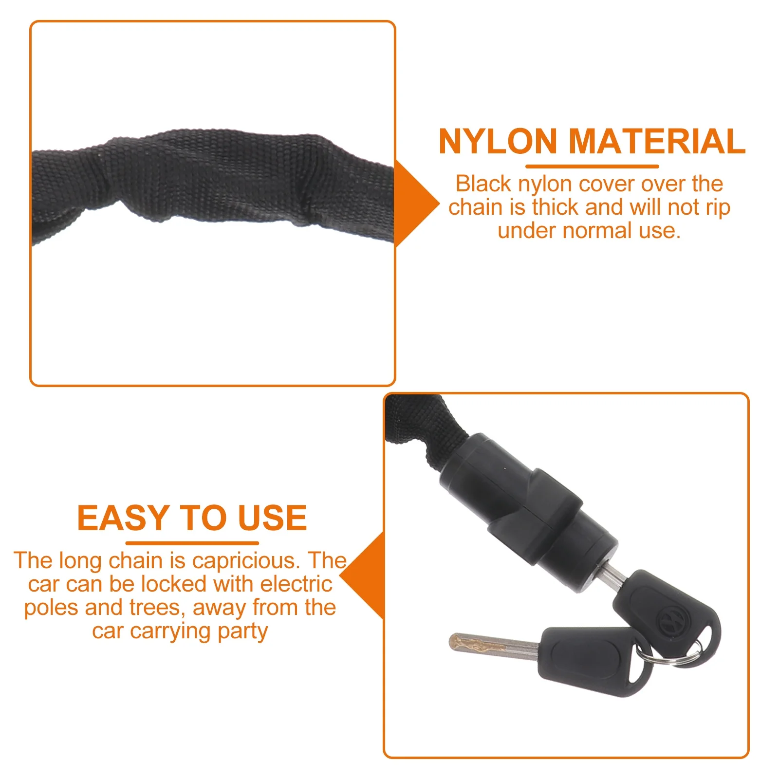 Mountain Bike Lock Heavy Duty Combination Chain Lock For Bicycle Motorcycle Scooter Anti-Theft Security Durable Sturdy