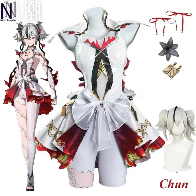 Wuthering Waves Game Chun Cosplay Costume Full Set Sweet Fashion Uniform Dress Premium Halloween Party Role Play Clothing Outfit