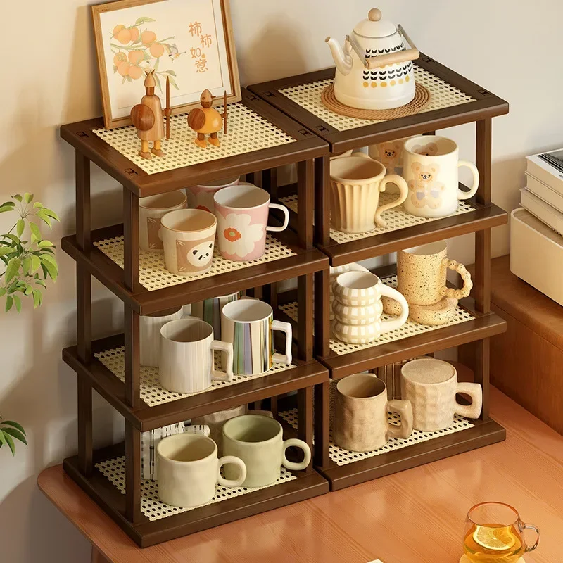 Multi-functional Desktop teacup, water cup, coffee cup, tea set, storage, cup holder on the table, shelf, countertop cup rack