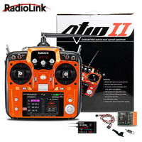 Radiolink AT10II 2.4Ghz 12 Channel RC Transmitter and Receiver R12DS AT10 II PRM-01 Voltage Return for RC Drone Airplane Car Toy