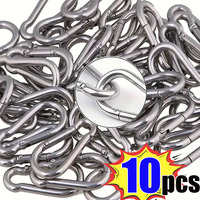 1-10Pcs Mini Carabiner Keychain Alluminum Alloy D-ring Buckle Spring Carabiner Snap Hook Clip Keychains Survival Outdoor Camping