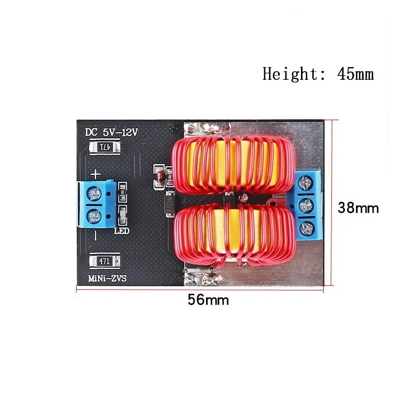 DC 5V-12V 120W Mini ZVS Induction Heating Power Module Tesla Jacobs Ladder No Taps With Heating Coil