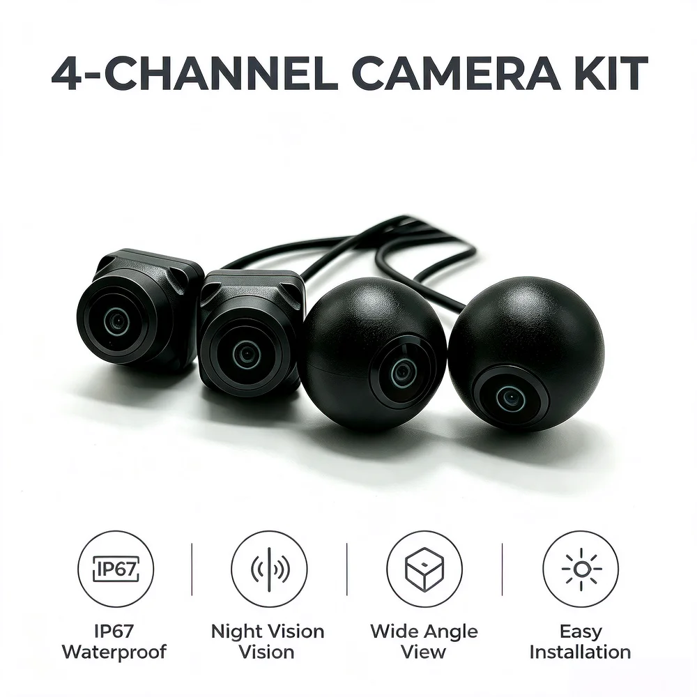 3D 360 Bird View AHD 1080P Car Camera 2053 Chip 6053 Lens Starlight Night Vision 4-Way Surround Parking System