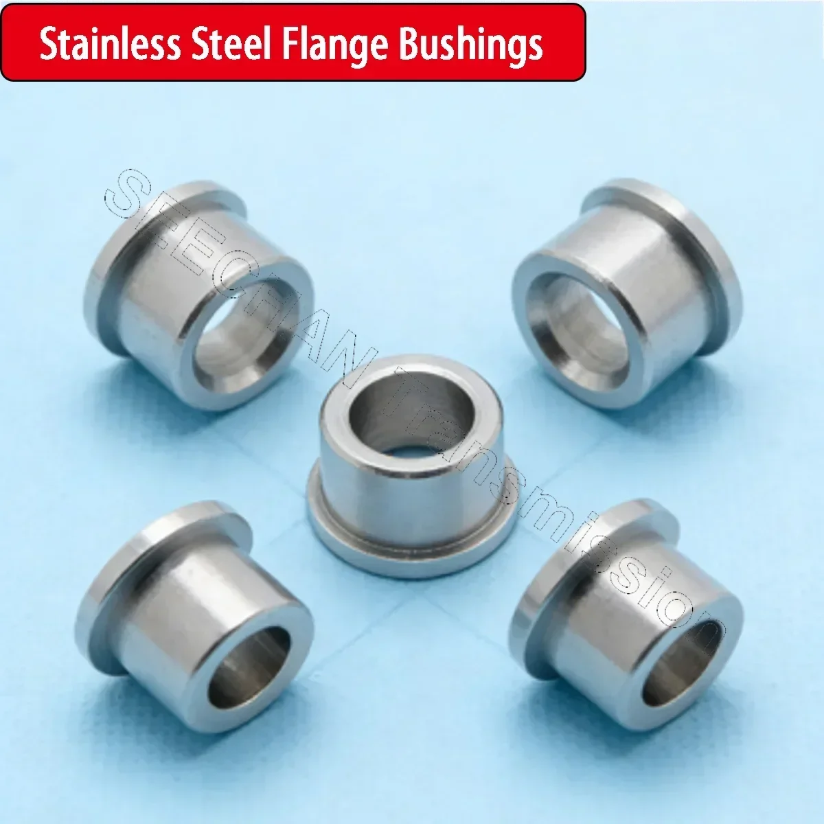 Stainless Steel Flange Bushings - Wear-Resistant Unthreaded Hollow Sleeves with Flange ID 5/6/8/10mm