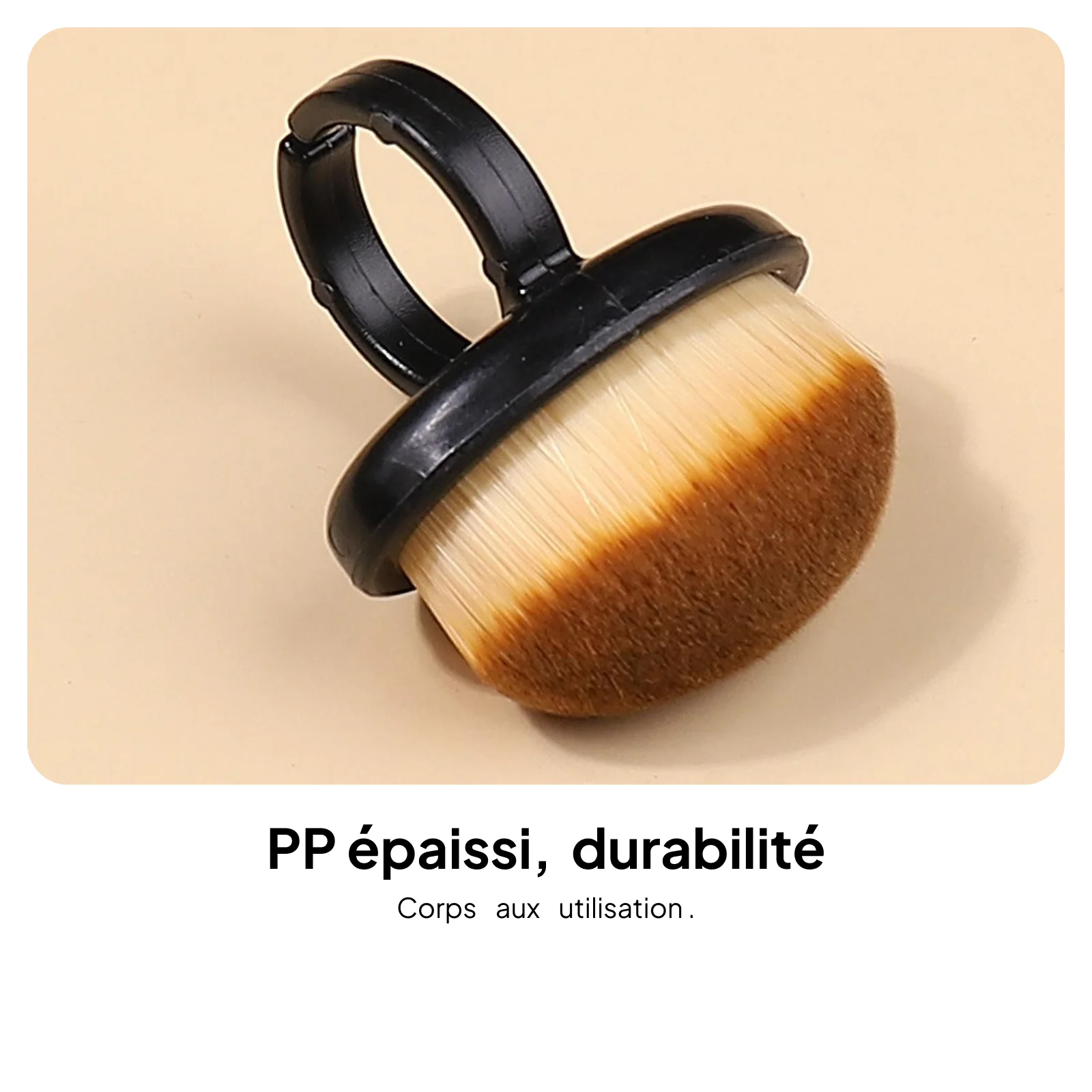 Brosse de nettoyage de la poussière des ongles avec poignée confortable pour la manucure, toutes les fournitures de Gel pour Nail Art et usage domestique