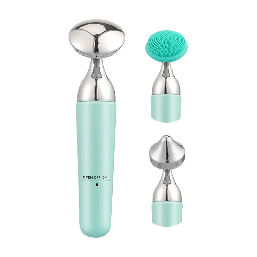 Limpador Facial Elétrico ABS para Uso Doméstico, Massageador Vibratório Recarregável USB, Design Multifuncional