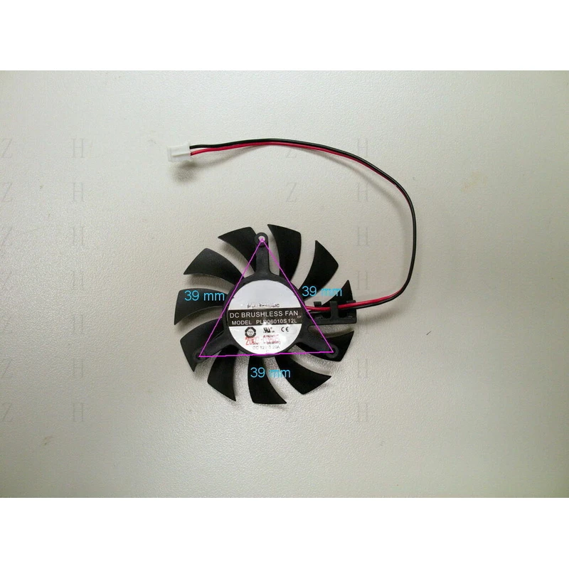 Z  Cooler Fan For ATI NVIDIA Video Card Power Logic PLD06010S12L 55mm 2 Pin