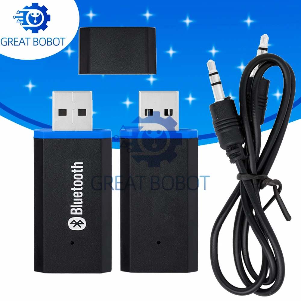 Bluetooth 5.0 2-in-1 Transmitter Receiver Mini Wireless Stereo Audio Adapter AUX RCA USB 3.5mm For TV PC Car