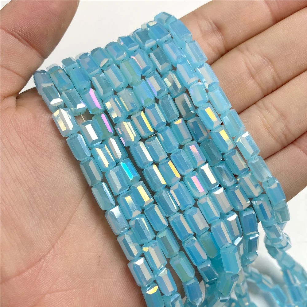 4x8mm Rectangle Austrian Crystal Beads AB Colorful Glass Loose Beads for  Jewelry Making Bracelet DIY Nail Art Decoration