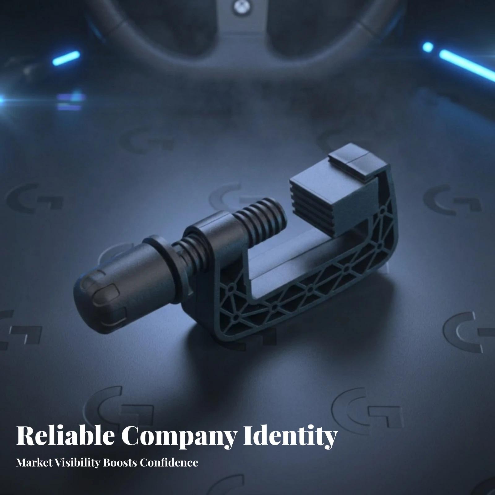 Steering Wheel Desk Clamp Hand Knob Racing Wheel Mount Clamp Threaded Screw PETG Plastic view 3