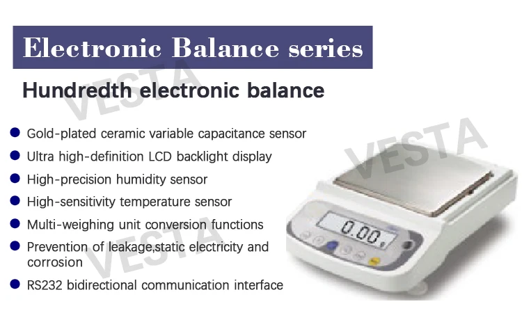 Q3002 Electronic Balance Series Hundredth Electronic Balance Gold-plated Ultra High-definition LCD Display