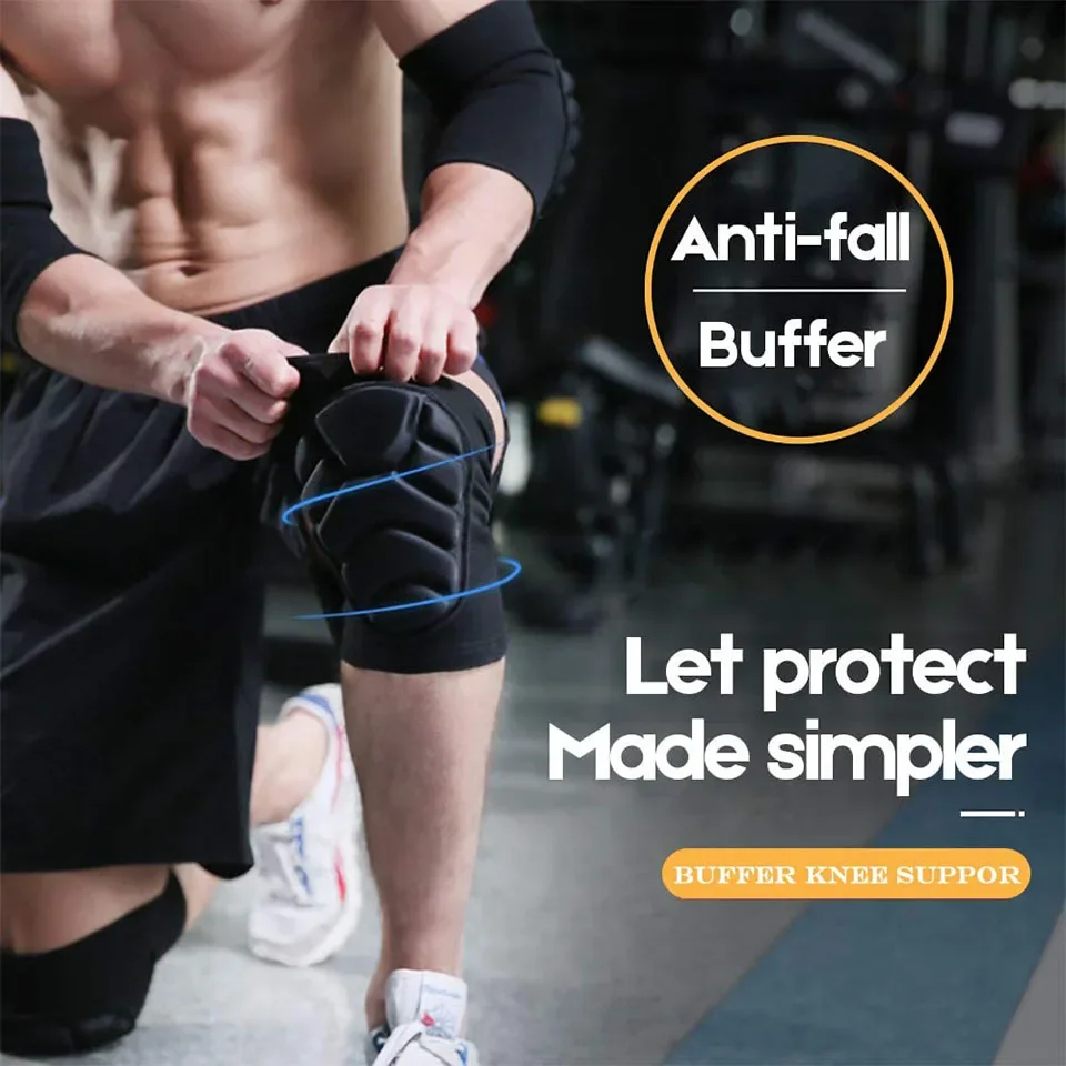 1 par de rodilleras, rodilleras antideslizantes para evitar colisiones con espuma EVA gruesa, para voleibol, rodilleras de baile de fútbol. Labubo