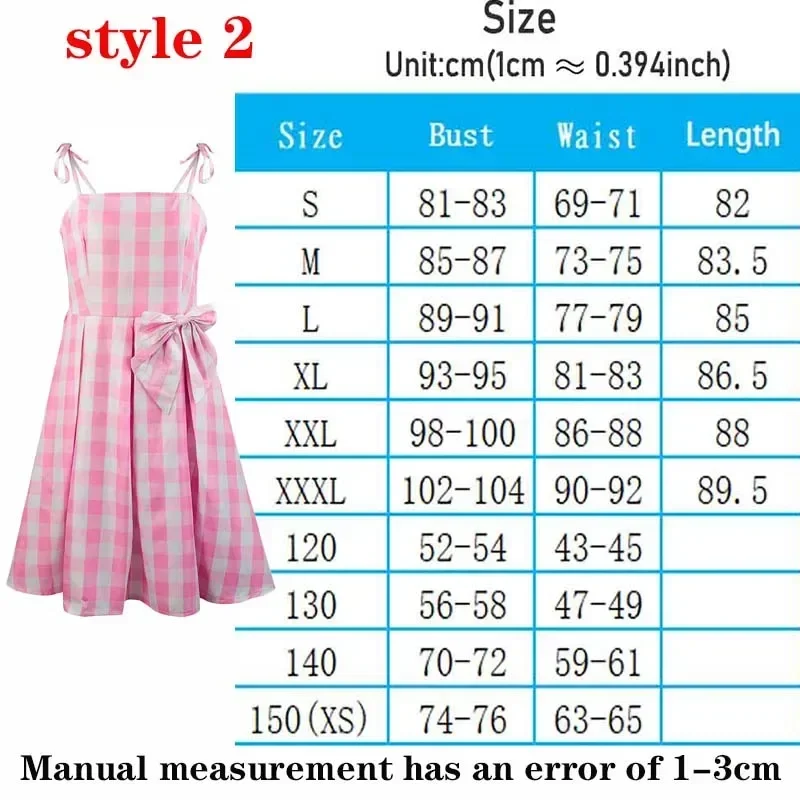 Movie Barbi Cosplay Costume for Women Margot Robbie Pink Dress Ken Ryan Gosling Barbi Dress for Girls Kids Halloween Outfit 2023