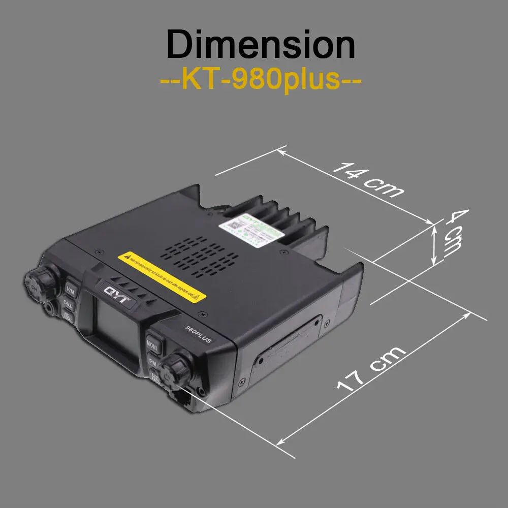 QYT KT-980plus Mobile Radio 50W Dual Band 136-174 & 400-470MHz 200CH Fahrzeug Transceiver Quad band Standby-Auto Radio