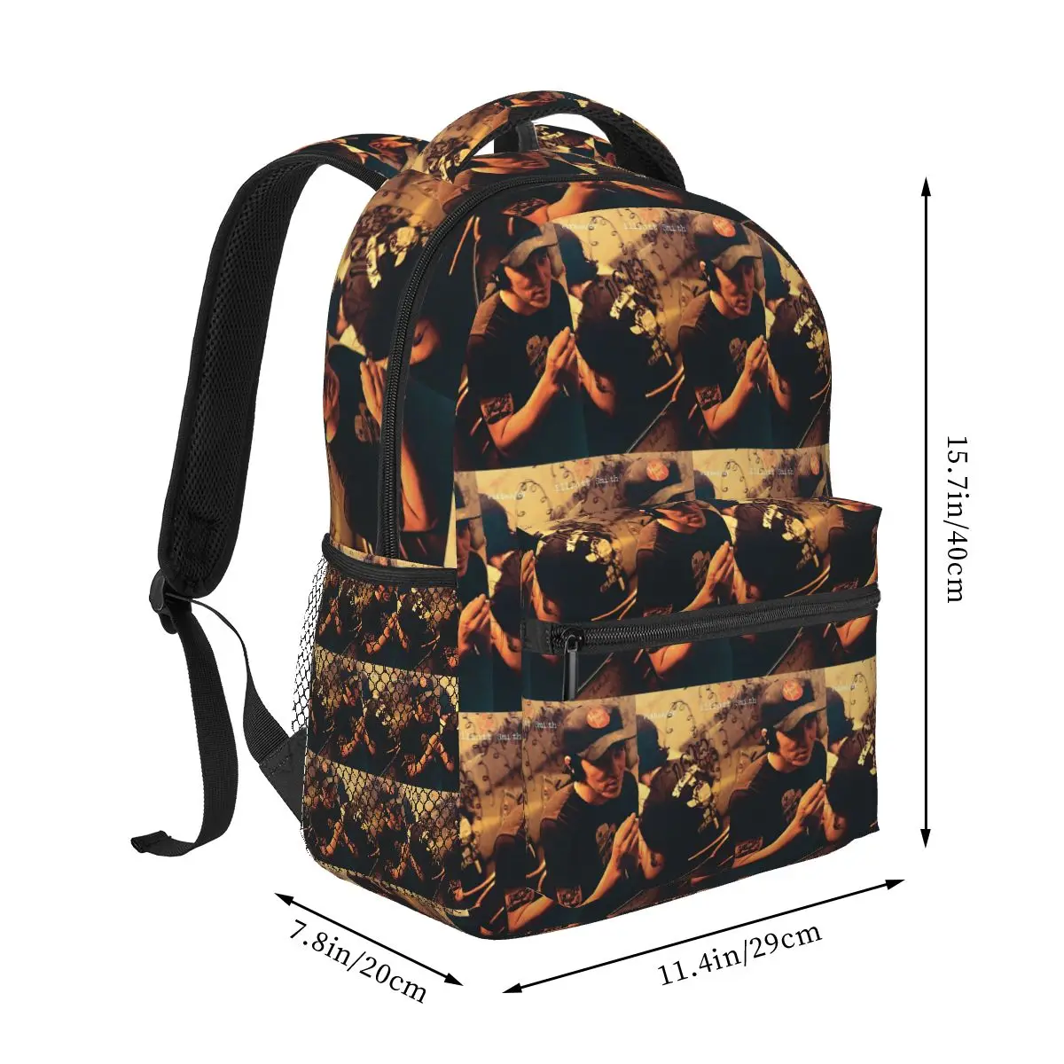 Elliott Smith Album Student Backpack School Bag Hiking Travel Daypack for Men Women Fashion Bookbag Shoulder Bags