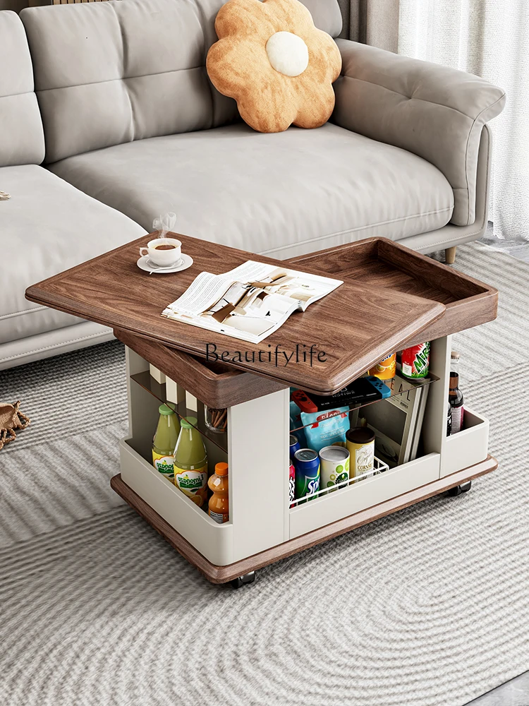 

Mobile Coffee Table Home Small Apartment Living Room Multi-Functional Foldable Corner Designed by a Maestro Table