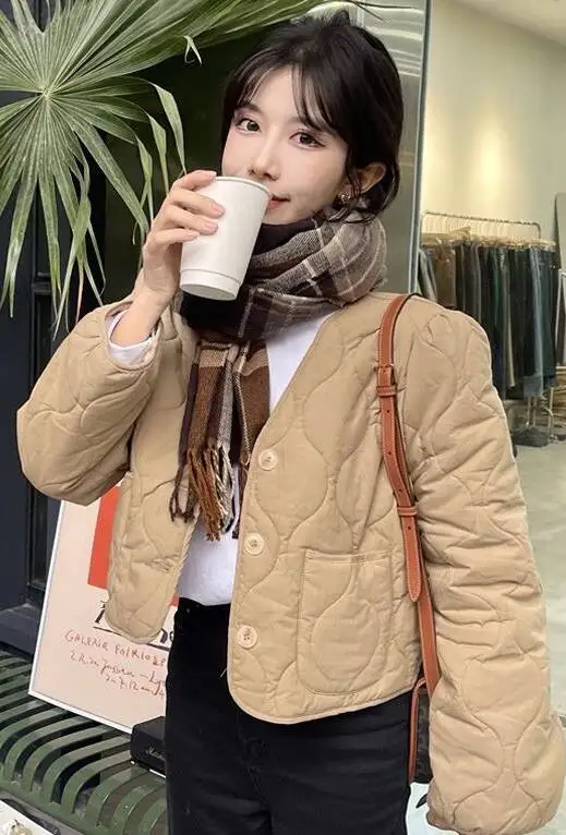 パーカー レディース ファム 秋 フランネル フリース裏地付き 菱形ボタンレス パイピングリブ袖口 チェック柄 長袖 クラシック ブリティッシュスタイル