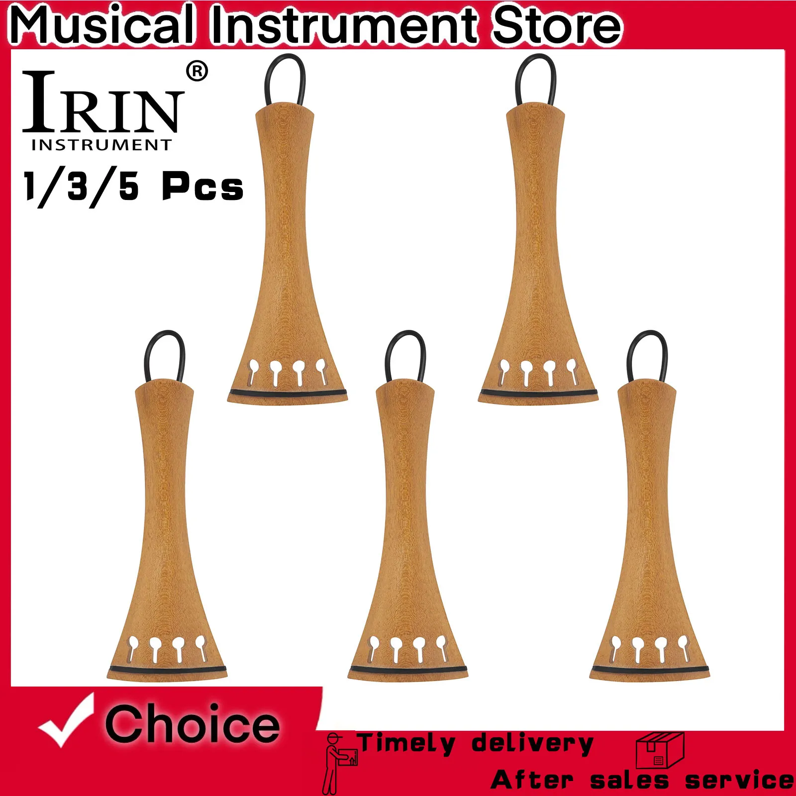 قطعة ذيل كمان IRIN 1/3/5 قطعة 4/4 سلسلة خشبية عناب قطعة واحدة قطع خلفية مع جزء كمان خلفي #1