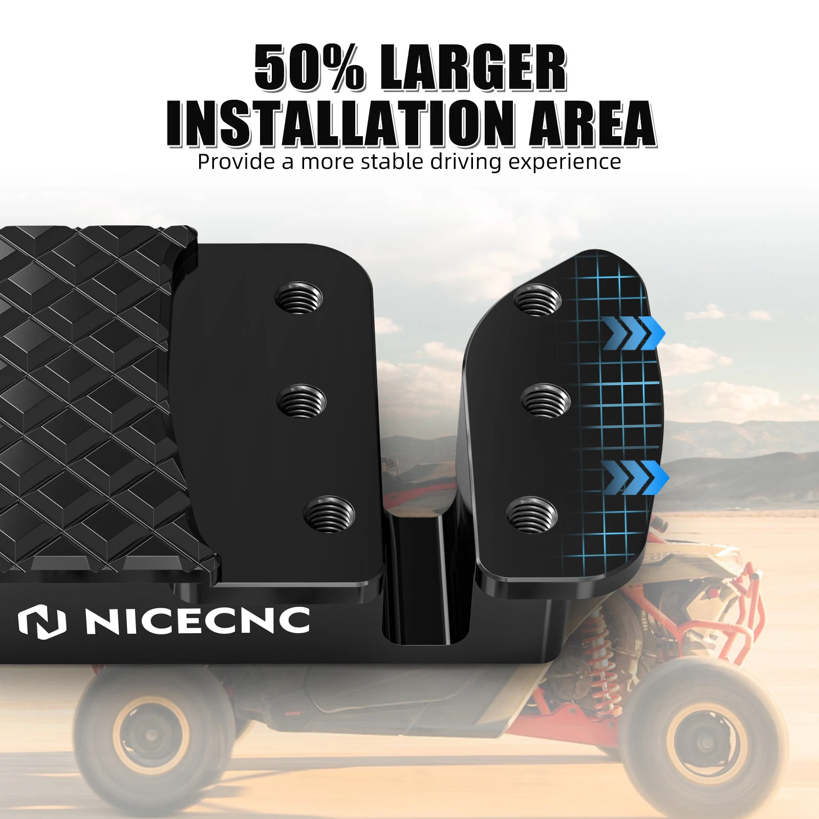 NICECNC Bremspedalverlängerung für Can Am Maverick X3 Max R RR 4x4 Turbo DPS 2017-2023, größere Aluminium-UTV-Zubehörteile 705601453 – Detail 4
