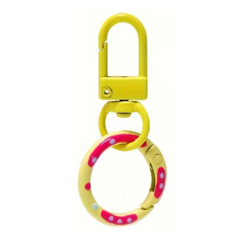 ABAE-For KEYRINGS Buckle، ملحقات الحقائب، 12 لونًا على شكل حرف O مشابك مخلب جراد البحر المستديرة، مشابك حلقة مفاتيح معدنية لطيفة #3