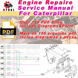 Engine Repaire Service Manual Over 150 PDF File For Caterpillar Engine Parts Diagrams for Gas Diesel Engine Excavator Truck