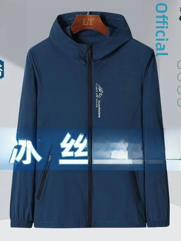 

Высококачественная легкая мужская одежда из ледяного шелка с защитой от УФ-излучения для летнего активного отдыха, дышащая и комфортная мужская куртка