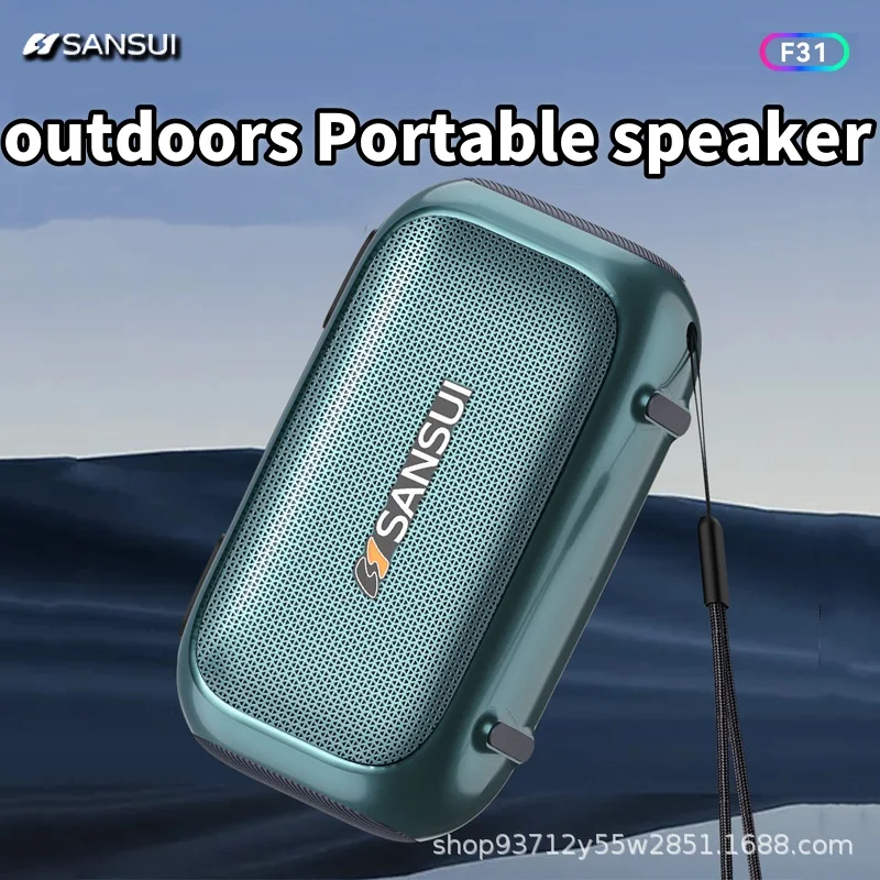 Sansui wireless Bluetooth speaker outdoor portable FM RADIO card insertion High volume subwoofer music center caixa de som