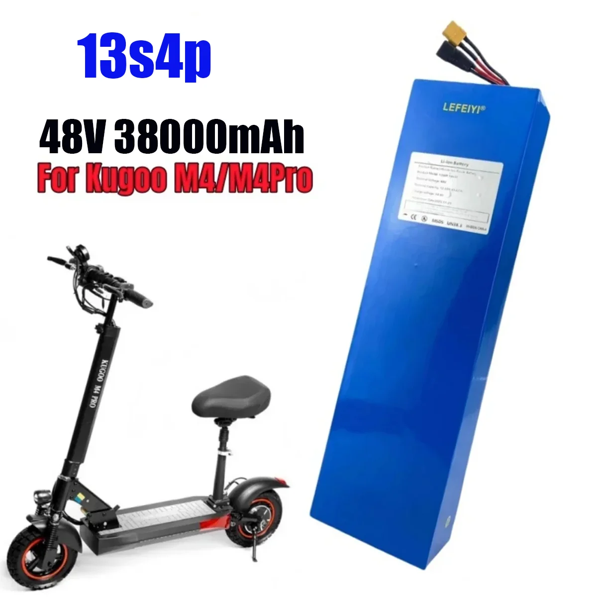 

13S4P 48V battery 38000mAh 18650 lithium-ion battery pack with BMS for Citycoco 54.6V scooters