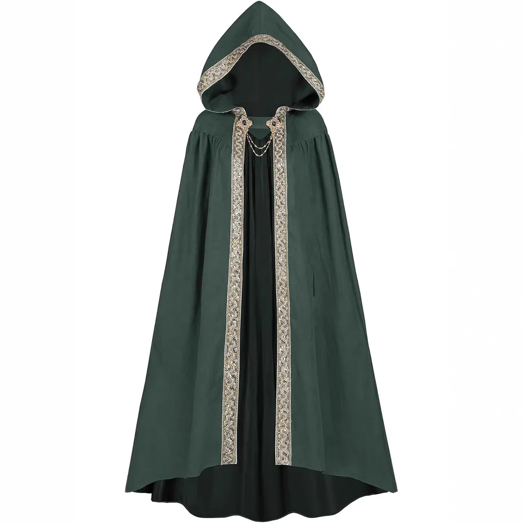 

Anime Cosplay Costume Hooded Cape with Ribbon Strap Retro Pastoral Cloak