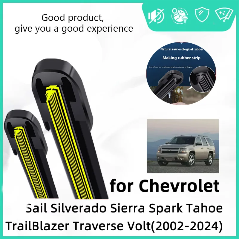 

Rubber Car Wiper for Chevrolet Silverado Spark Tahoe Trax Volt Front Wiper Blades Brushes Cutter Accessories Windscreen