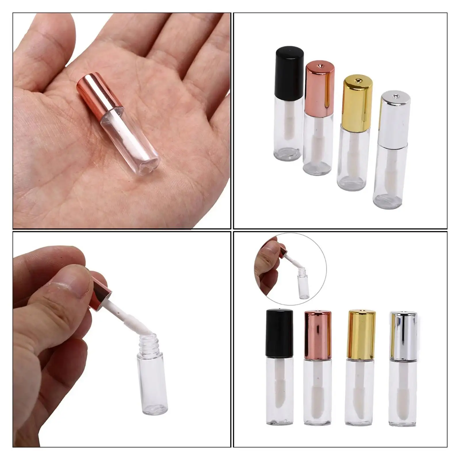 Clear Lip Gloss Tubes Empty Plastic Bottles Travel Size Makeup Containers for DIY Lip Balm and Lip Oil