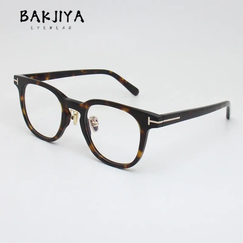 

BAKJIYA Top Square Acetate Optical Glasses Frames Retro T-shaped Quality Acetate Frame Men Women Prescription Eye Glasses Frames