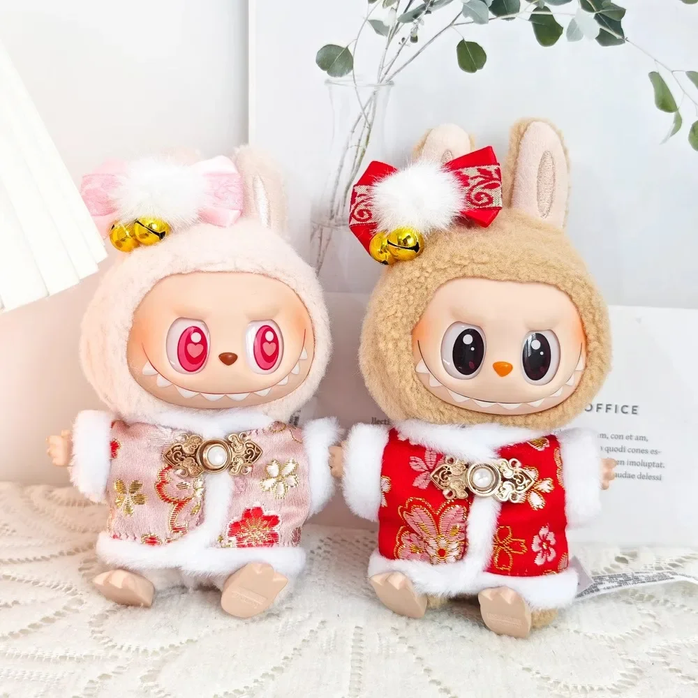 New Year Costumes Ancient Costumes Labubu Baby Clothes Vinyl Pendant Outfit  Ancient Style Cherry Blossom Clothes